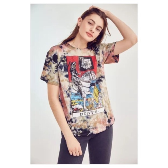 Death tarot tie-dye tee - Picture 1 of 8
